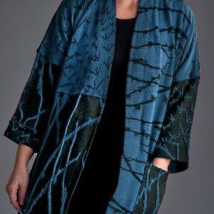 Cotton Turquoise Blue Blazer